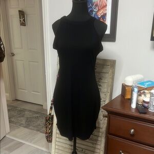 Lulu's Black Halter Mini Dress